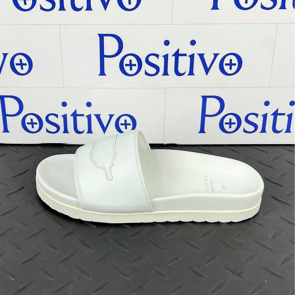 Buscemi Womens Slide Piuma Leather Sandals US 7 SAMPLE